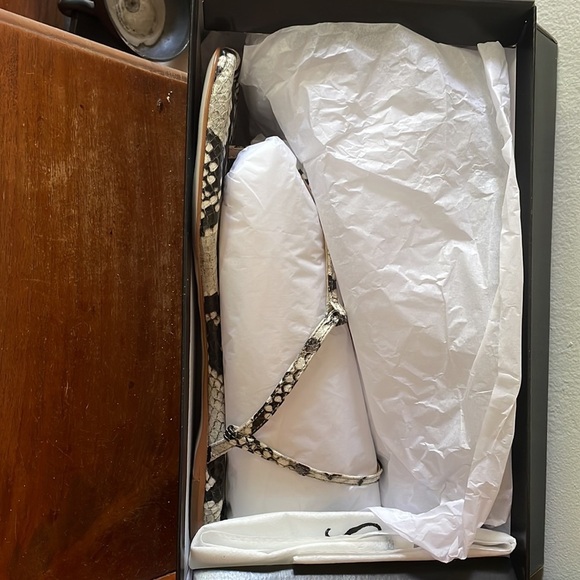 Saks Fifth Avenue Snakeskin Print Sandals - Picture 8 of 14